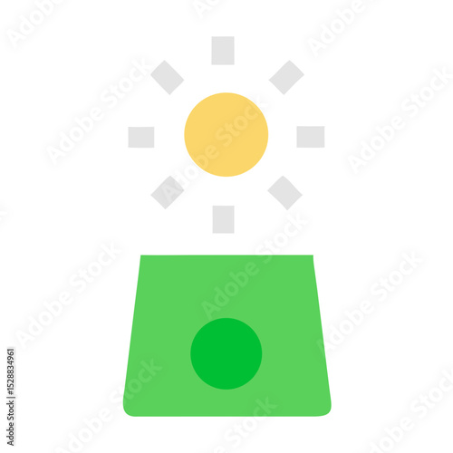 Outdoor Solar Air Purifier Cutout Green Accents