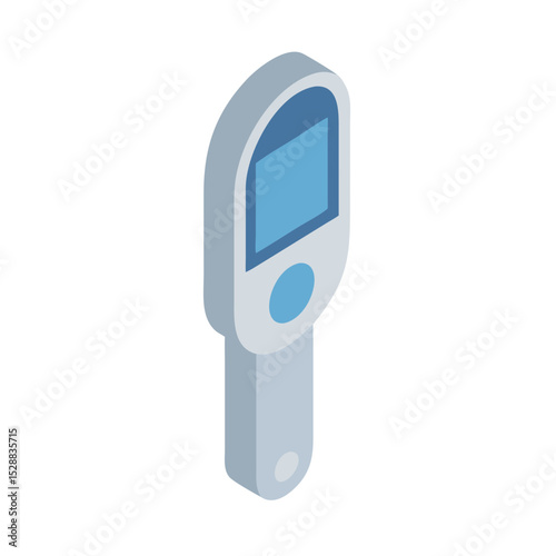 Ozone Measurement Device illustration Isolated Shadow Detail