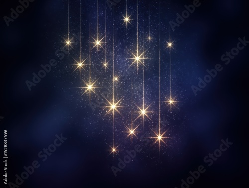 Sparkling starlight falling
