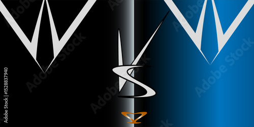 Abstract versus modern background with,black diferent color light