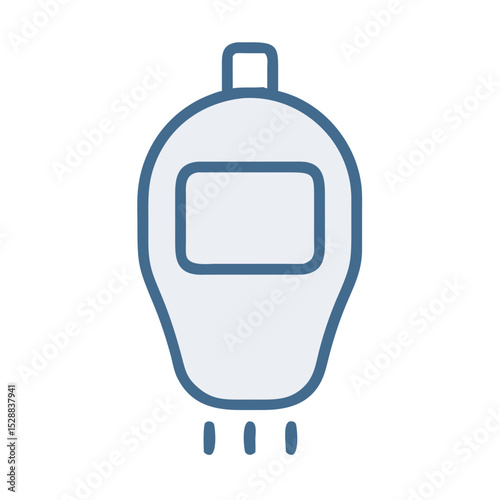 Portable Gas Sensor Transparent Background Front View Isolated
