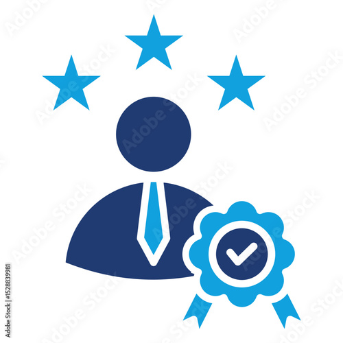 Professional Flat Blue Icon