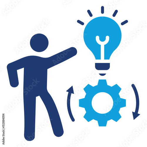 Innovation Flat Blue Icon