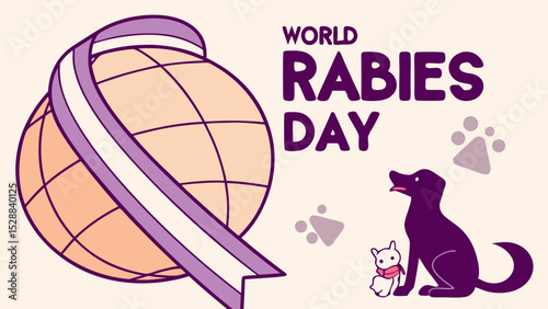World Rabies Day Awareness Illustration