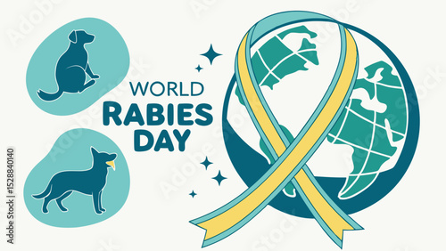 World Rabies Day Awareness Illustration