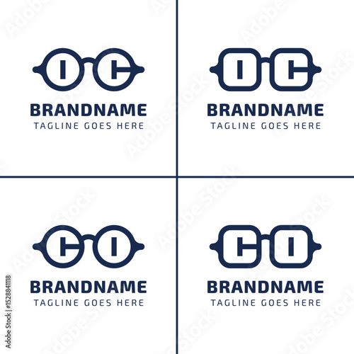 Letters OC CO Glasses Optic Logo, for optical company, eyewear stores, or spectacle brands
