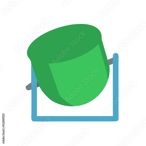 Rotating Compost Bin illustration Isolated Side View
