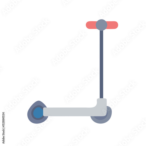 Sleek E Scooter Dock illustration Isolated Backlit Detail