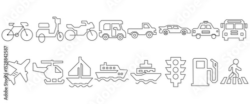 A set of modern cars. Taxi, police, convertible small car. Urban types of cars in a flat style. for the web, print, banner. modern art illustration.