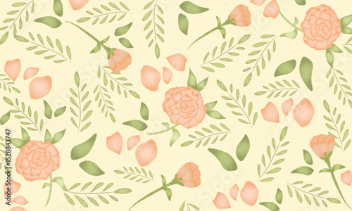 Wallpaper Mural Peach Blossom Whimsy pattern Torontodigital.ca