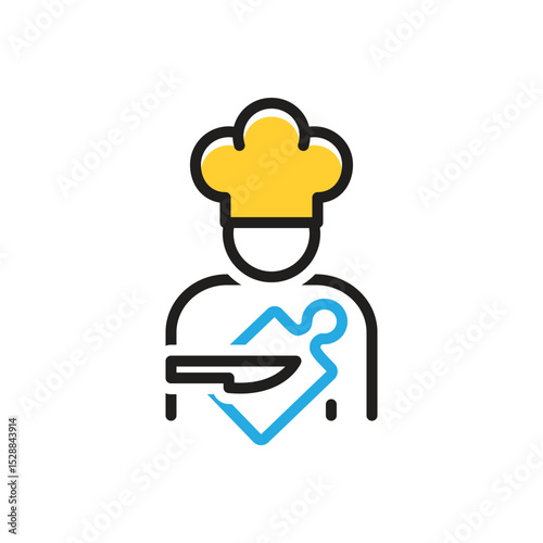 Multi color icon for cook