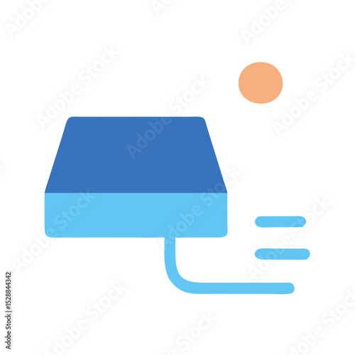 Solar Powered Air Cleaning Device illustration Isolated