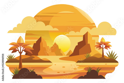 Golden hour scene