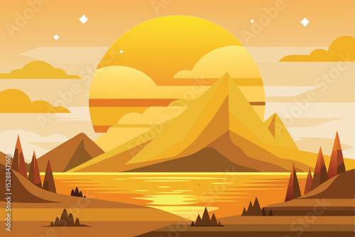 Golden hour scene