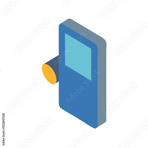 Acoustic Data Analysis Device illustration Isolated Cutout Side Angle