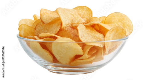 potato chips isolated on white background