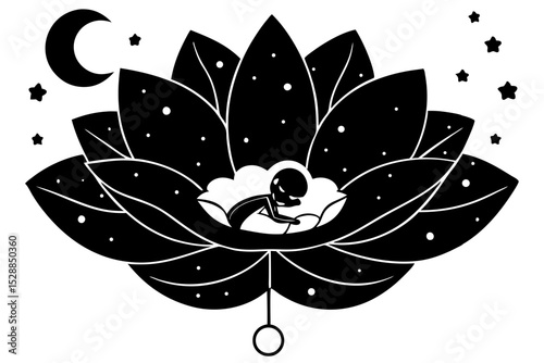 Nighttime lotus cradle a child s peaceful sleep
