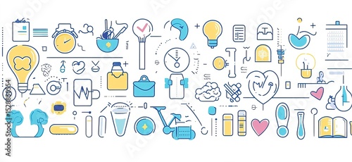 A simple yet powerful infographic showcasing the importance of mental health, with icons representing each element like eating well and getting enough sleep, being social or engaging