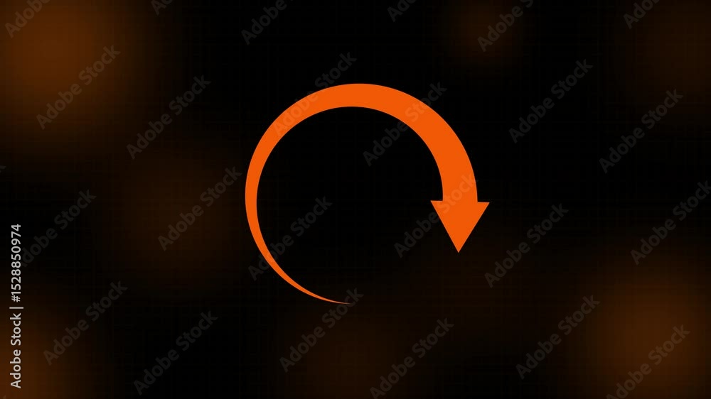 Refresh button, circle arrow repeat, Reload icon 3d animation with alpha channel