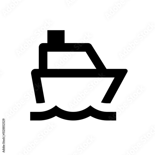 ship icon simple design, illustration logo, boat icon, vessel icon