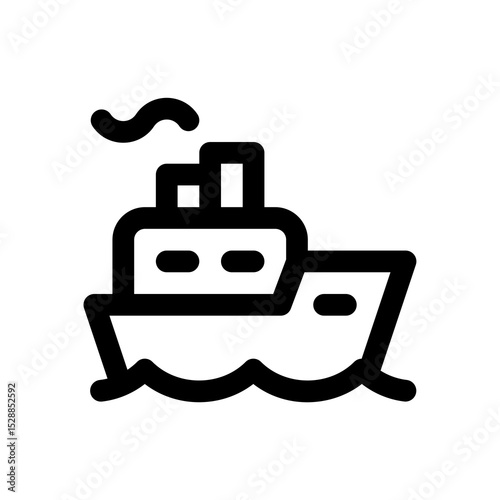 ship icon simple design, illustration logo, boat icon, vessel icon