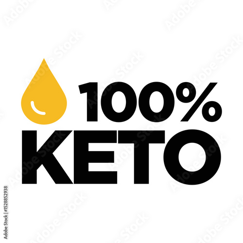 100% KETO Free Product Vector Stamp Icon