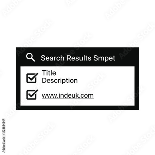 Search results interface with checkboxes for title description and website