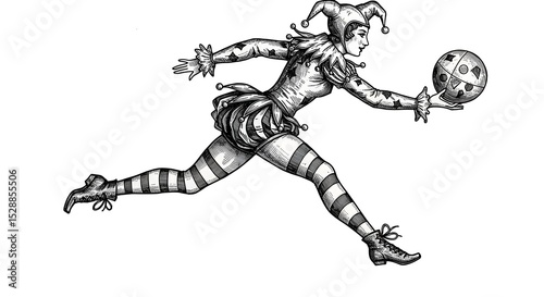 black and white cartoon illustration