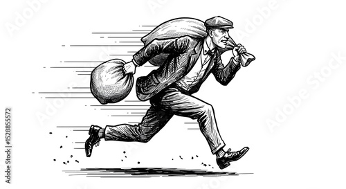 sketch of a young man