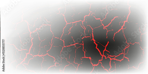 Panorama of a barren wasteland with cracked soil and barely visible sunlight amid an approaching sandstorm. Ecological problem concept. vector