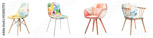 Colorful modern furniture chairs with unique designs