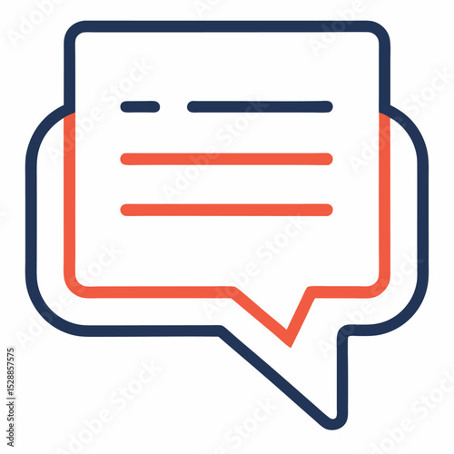 Minimalist outline of a direct message icon