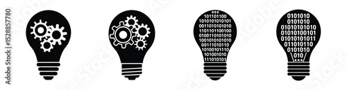 Inspirational graphic of a filigree light bulb representing motivation and energy design
