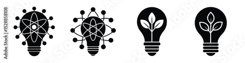 Vector design of an energy efficient bulb with decorative creativity motif