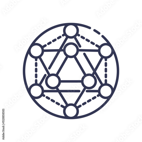 Network nodes and connections symbolizing AI neural networks.