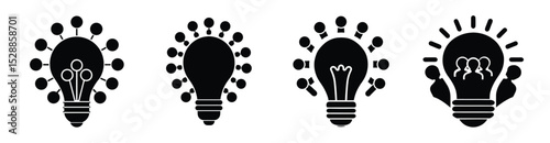 Modern creative light bulb design representing ideas