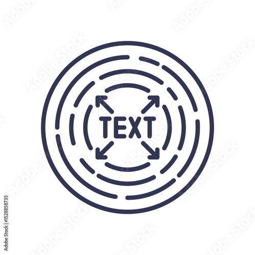 Circular maze with 'TEXT' at center, symbolizing focus and direction.