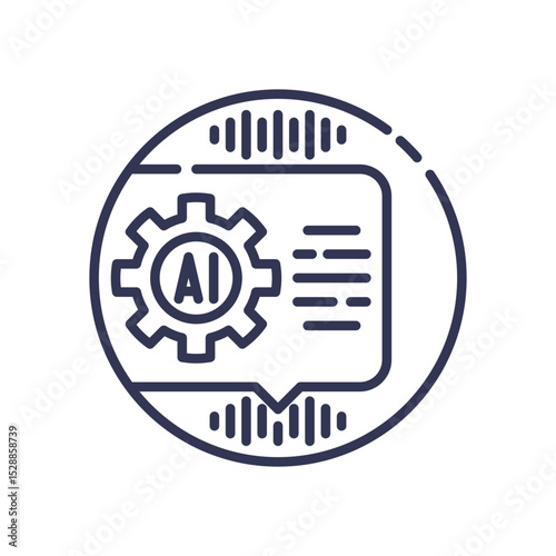 AI gear and chat bubble symbolize Conversational Automation.