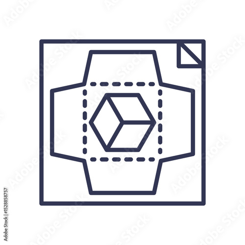 Geometric cube design symbolizing emergent structure and spatial organization.