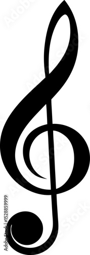 violin clef musical notation symbol on white background