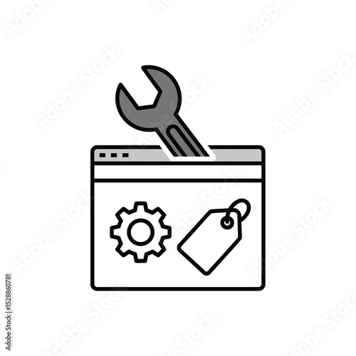 Website maintenance and customization icon