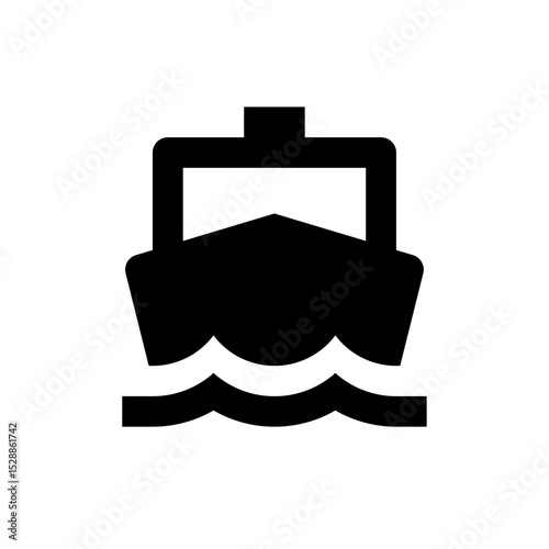 ship icon simple design, illustration logo, boat icon, vessel icon