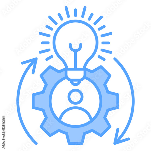 Reskilling Blue Icon