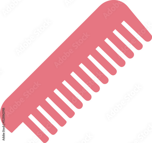 Pink Comb icon vector illustration on transparent background