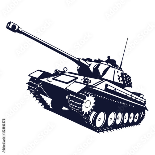 silhouette tank on white background