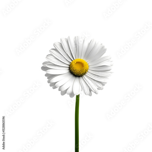 Elegant White Daisy Against isolated on transparent background Generative AI.