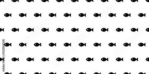 魚のシームレスパターン背景イラスト