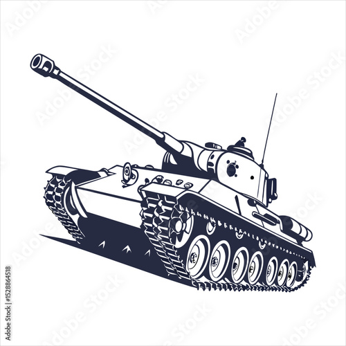 silhouette tank on white background