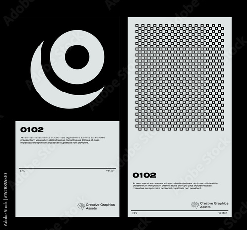 Creative geometric abstract vector illustration poster