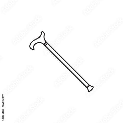 Medical crutches symbol icon